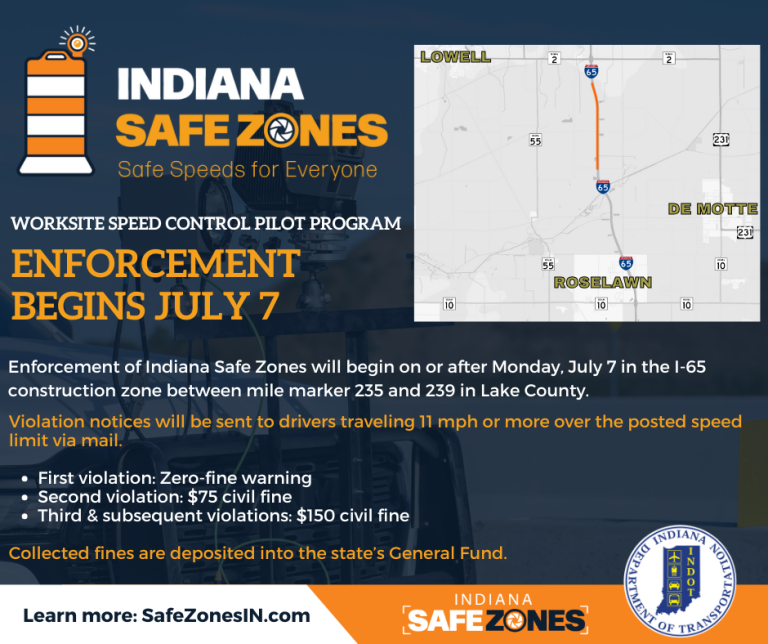 INDOT announces expansion of worksite speed control pilot
